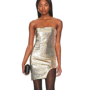 L'Academie Mini Dress in Champagne sz S